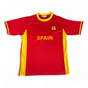Spain Football Soccer Jersey Adult MEDIUM Red Yellow EB Sports España Sports